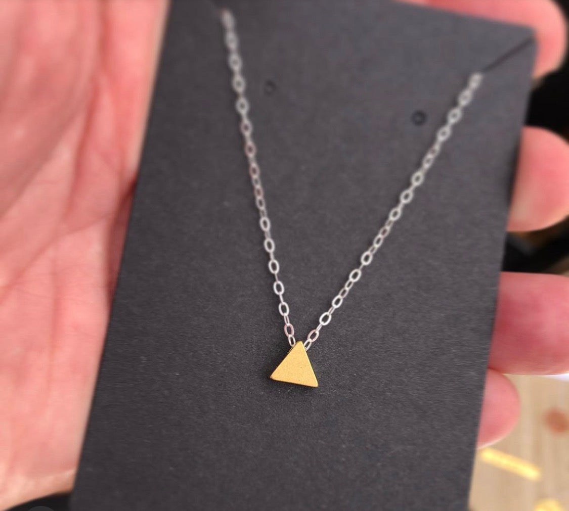 Mini sales triangle necklace