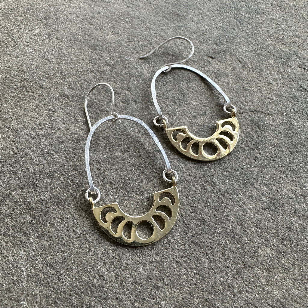 Floating Phases of the Moon Earrings