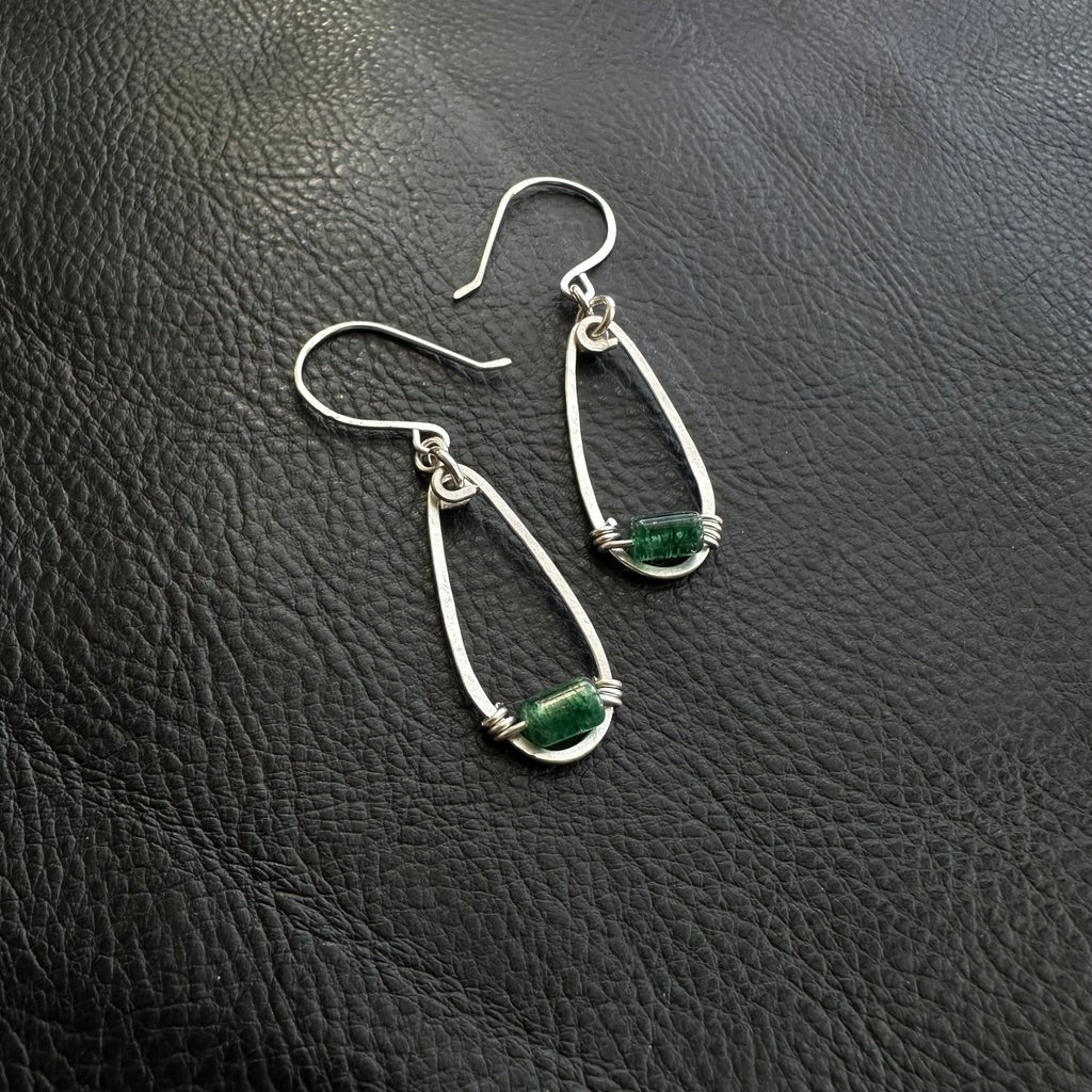 Sterling + Emerald Aventurine Mini Pods