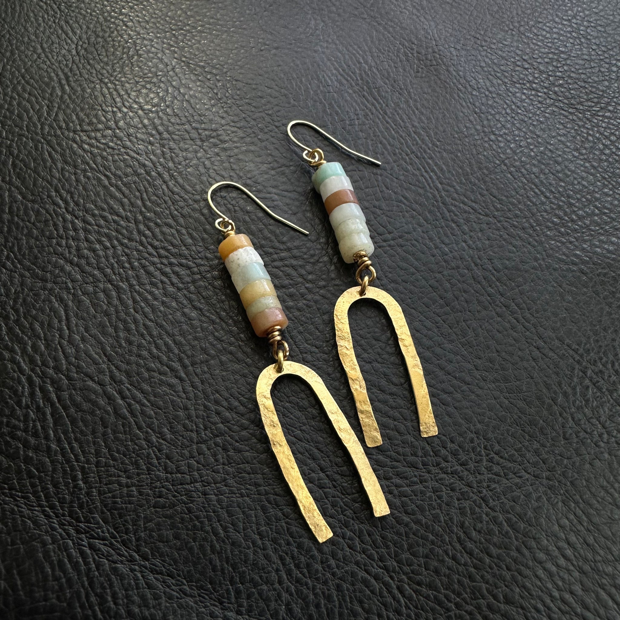 Brass Beauties with Amazonite