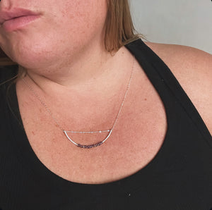 Crystal Woven Silver Arc || Smoky Quartz